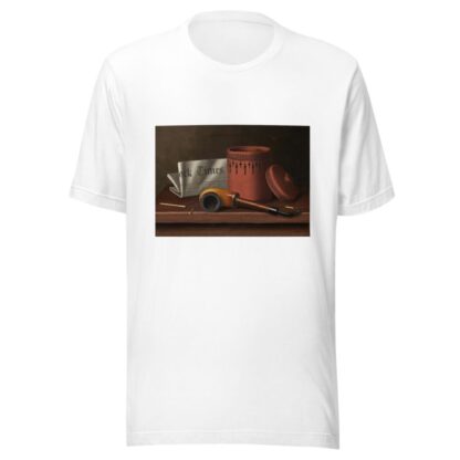 Still Life with New York Times, Tobacco Jar, Pipe and Matches by William Michael Harnett T-Shirt