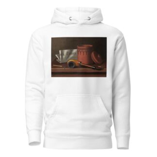 Still Life with New York Times, Tobacco Jar, Pipe and Matches by William Michael Harnett Hoodie