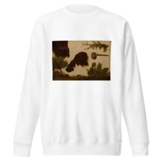 Study for ‘The Wounded Buffalo’; hill sage, buffalo head and hoof, bull berry, stone axe and cactus … by Charles Ferdinand Wimar Sweatshirt