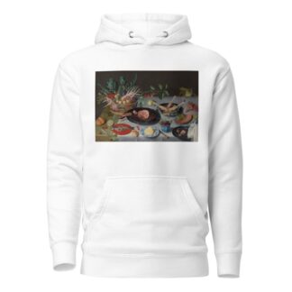 Still Life with Meat, Fish, Vegetables, and Fruit by Jacob van Hulsdonck Hoodie