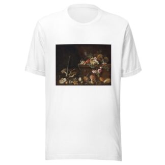 Still Life With Mushrooms And Flowers by Simone Del Tintore T-Shirt