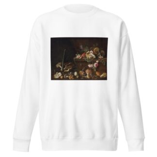 Still Life With Mushrooms And Flowers by Simone Del Tintore Sweatshirt