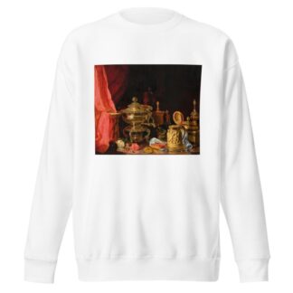 Still Life with Flowers, a Tankard with Figural Decor and Samovar by József Borsos Sweatshirt