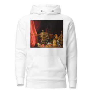 Still Life with Flowers, a Tankard with Figural Decor and Samovar by József Borsos Hoodie