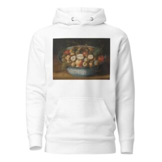 A Chinese bowl with apples, plumbs, grapes and nuts by Osias Beert the Elder Hoodie