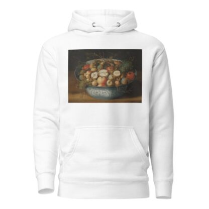 A Chinese bowl with apples, plumbs, grapes and nuts by Osias Beert the Elder Hoodie