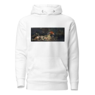 Still Life With Game And Fruits, Parrot, Rabbit And Cat by David de Coninck Hoodie