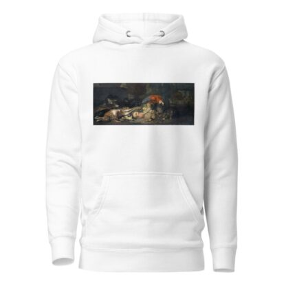 Still Life With Game And Fruits, Parrot, Rabbit And Cat by David de Coninck Hoodie