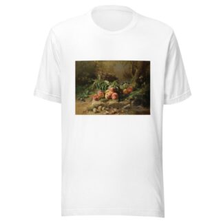Pêches et panier de raisin dans un sous-bois by Gustave-Emile Couder T-Shirt
