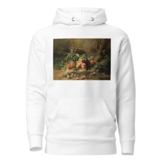 Pêches et panier de raisin dans un sous-bois by Gustave-Emile Couder Hoodie