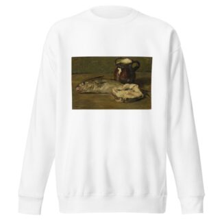 Stilleven met kabeljauw by Willem Roelofs II Sweatshirt