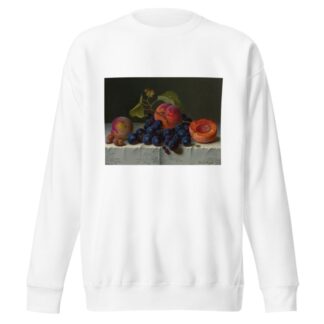 Still Life Of Peaches, Grapes, And Nuts On A Table by Emilie Preyer Sweatshirt