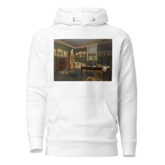 The interior of an artist’s studio by Jean-Jacques Champin Hoodie