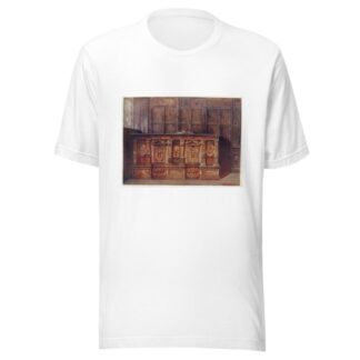 Inlaid muniment chest. Presented by Sir Hugh Offley, when Lord Mayor of London in 1556, to St. Mary Overie, now St. Saviour’s, Southwark Cathedral. by Edwin Foley T-Shirt