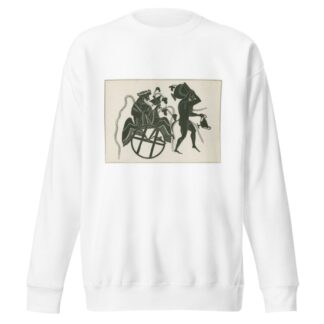 Bacchus seated in a winged chariot by Louis Petit Sweatshirt