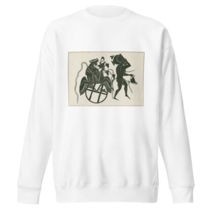 Bacchus seated in a winged chariot by Louis Petit Sweatshirt