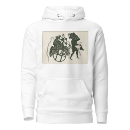 Bacchus seated in a winged chariot by Louis Petit Hoodie