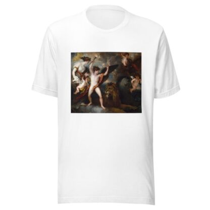 Omnia Vincit Amor, Or The Power of Love in The Three Elements by Benjamin West T-Shirt