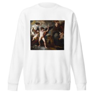 Omnia Vincit Amor, Or The Power of Love in The Three Elements by Benjamin West Sweatshirt