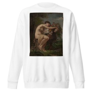 Nymph Next To A Flower Urn,Study by August Jernberg Sweatshirt