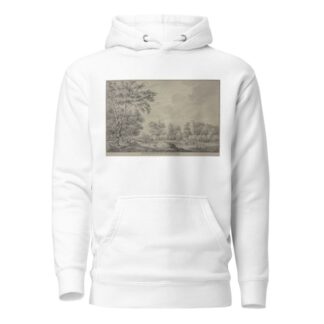 Gezicht aan den Brink te Dwingloo in Drenthe by Abraham de Haen the Younger Hoodie
