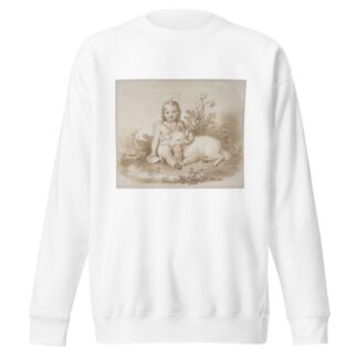 Seated John the Baptist with a Lamb in a Landscape by Tommaso Minardi Sweatshirt