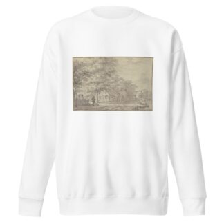 Hütten unter Bäumen, dabei eine Wasserhebemaschine by Jacob Cats Sweatshirt