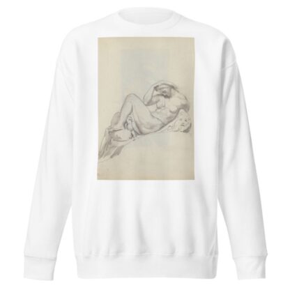 Study of Night by Michelangelo, Tomb of Giuliano de’ Medici, Church of San Lorenzo, Florence by John Flaxman Sweatshirt