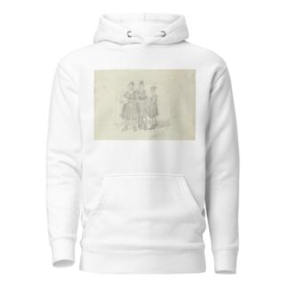 Drei Bauernmädchen in oberhessischer Tracht by Carl Engel Hoodie