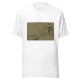 Officer climbing a flagpole, sword in hand by Alfred Rudolph Waud T-Shirt