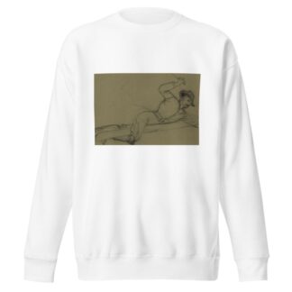 Officer climbing a flagpole, sword in hand by Alfred Rudolph Waud Sweatshirt