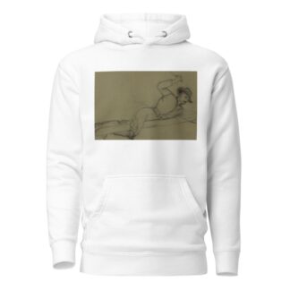 Officer climbing a flagpole, sword in hand by Alfred Rudolph Waud Hoodie