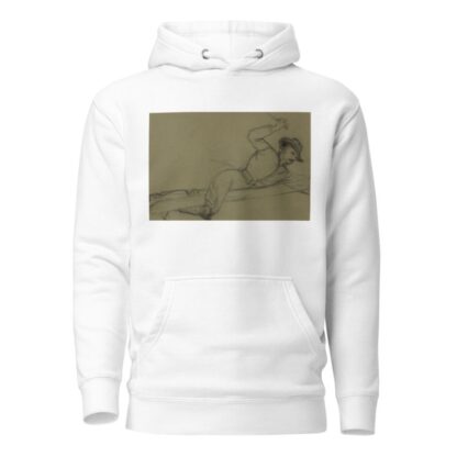 Officer climbing a flagpole, sword in hand by Alfred Rudolph Waud Hoodie