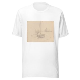 Fra Langesund havn by Hans Gude T-Shirt
