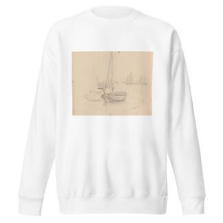 Fra Langesund havn by Hans Gude Sweatshirt