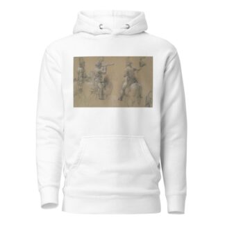 Studies of Mounted Soldiers by Circle of Jean Louis Ernest Meissonier Hoodie