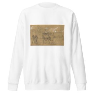 The signal telegraph train as used at the battle of Fredericksburg by Alfred Rudolph Waud Sweatshirt