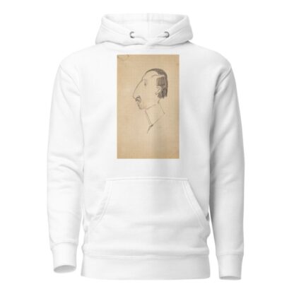 Karikatur af Karl Isakson, profil mod venstre by Robert Storm Petersen Hoodie
