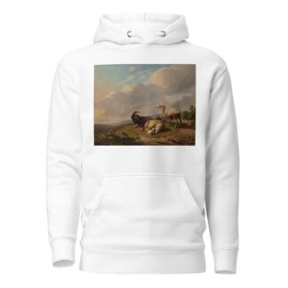 Sheep and Goats in a Landscape by Eugène Joseph Verboeckhoven Hoodie