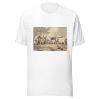 A Frog Confronting a Circle of Animals by Samuel Howitt T-Shirt