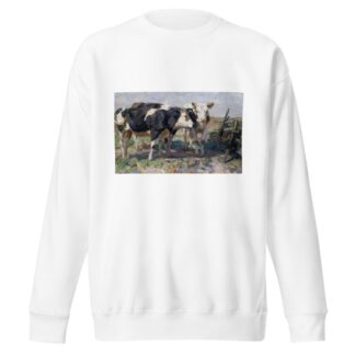 Cows In A Field by Heinrich Von Zügel Sweatshirt