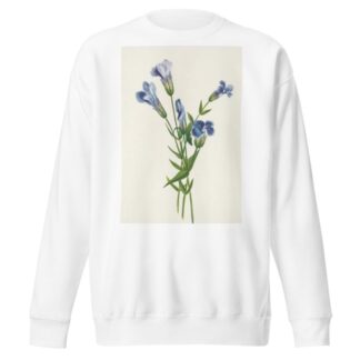 Fringed Gentian. Gentiana crinita by Mary Vaux Walcott Sweatshirt