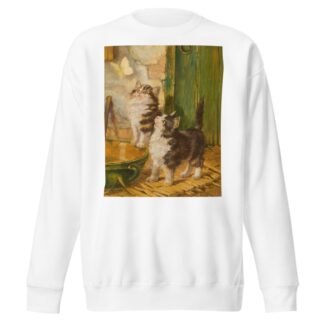 Curiosity and the Butterfly by Julius Adam the elder Sweatshirt