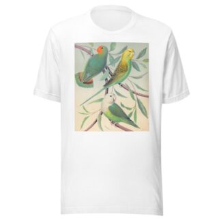 Red-Headed Love-Bird, Grass Parakeet, Madagascar Love-Bird by W. A . Blakston T-Shirt