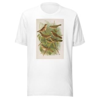 Lusciniola fuscata, melanopogon, Locustella, naevia, luscinioides, certhiola by Johann Friedrich Naumann T-Shirt
