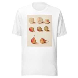 Studie af fersken, æble og pære by Johanna Fosie T-Shirt