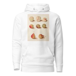 Studie af fersken, æble og pære by Johanna Fosie Hoodie