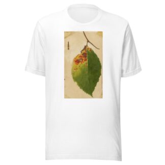Crumpled and Withered Leaf Edge Mimicking Caterpillar by Emma Beach Thayer T-Shirt
