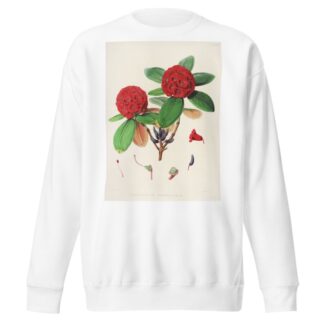 The Rhododendrons of Sikkim-Himalaya Pl.25 by Walter Hood Fitch Sweatshirt