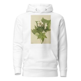 White Flowering Raspberry by Mary Vaux Walcott Hoodie